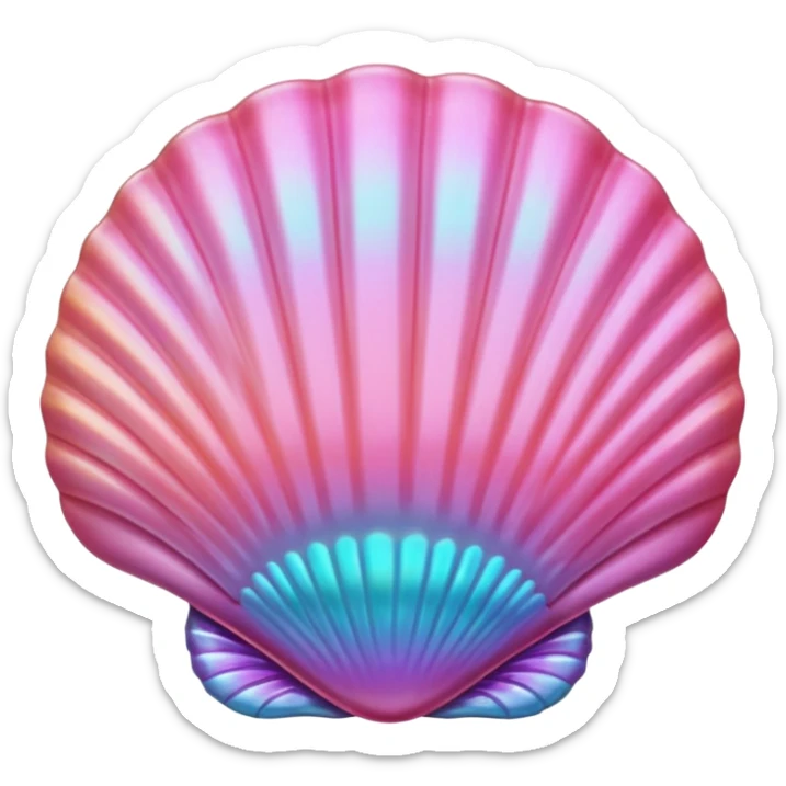 pink oceano shell sticker
