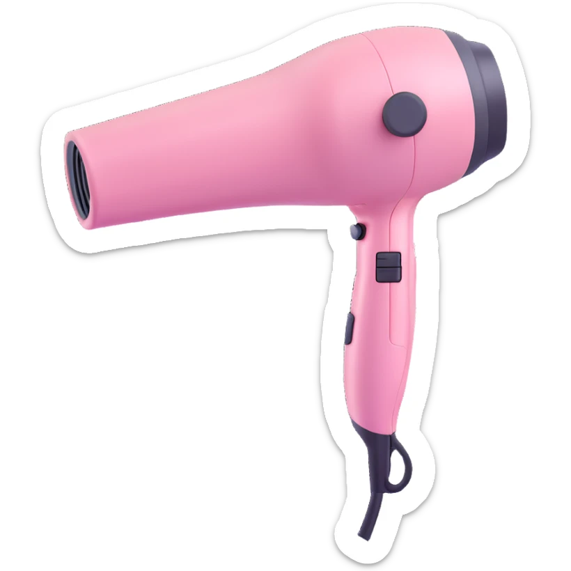 pastel pink hair dryer sticker