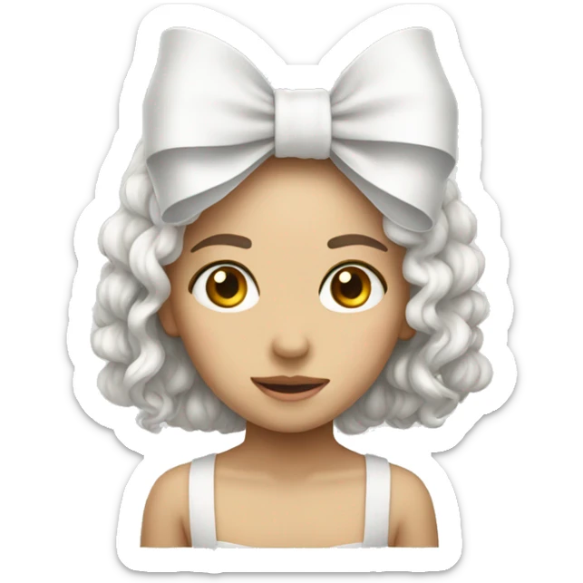 white bow sticker