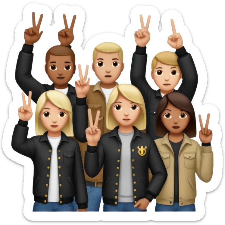 Norteño gang with 14, hand gang signs and guns sticker