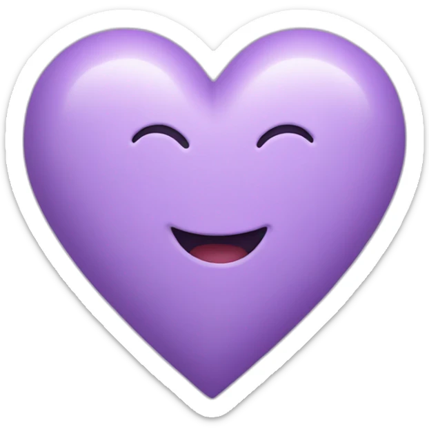 lilac heart sticker