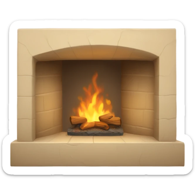 Beige hearth sticker