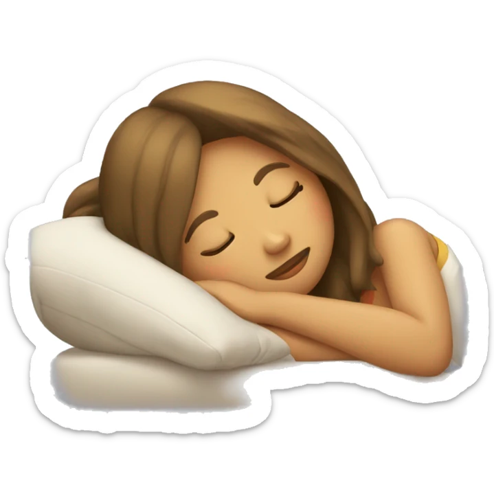 Girl sleeping  sticker