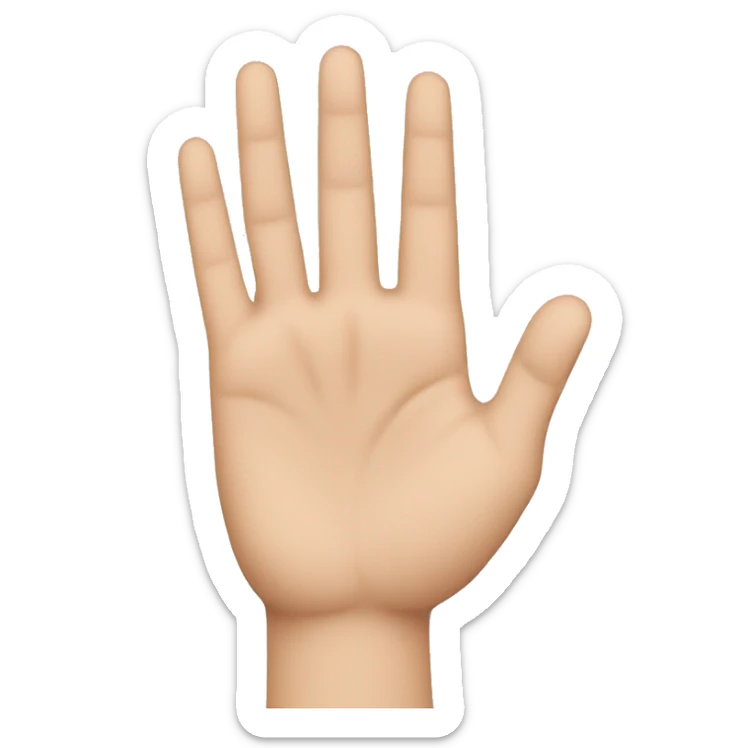 white skin  MAN with BROWN hair showing four fingers up on her one hand sticker