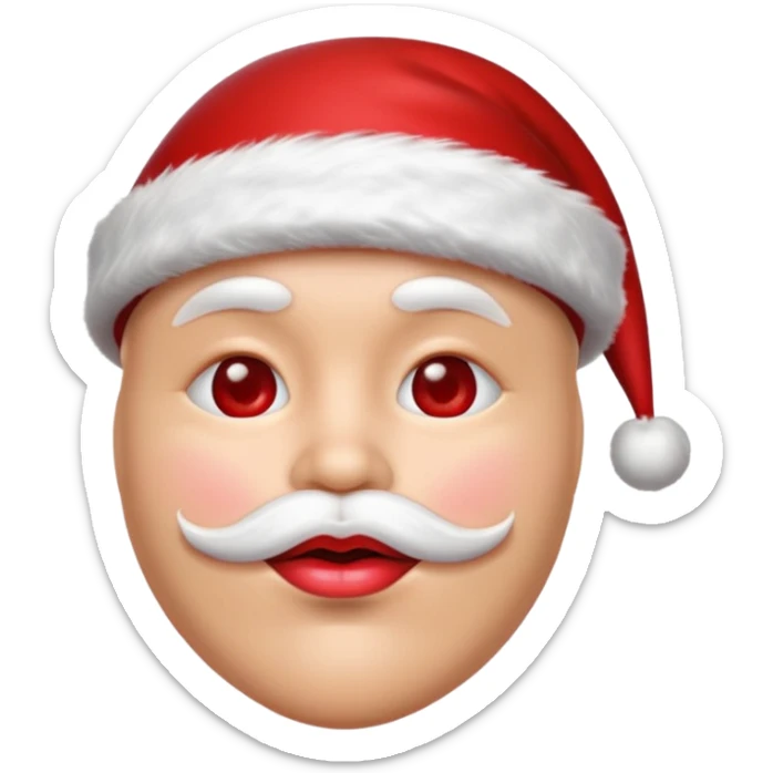 crea uno emoji 3d de unos labios tirandole un beso a mi esposa con un esenario de nabiadad sticker