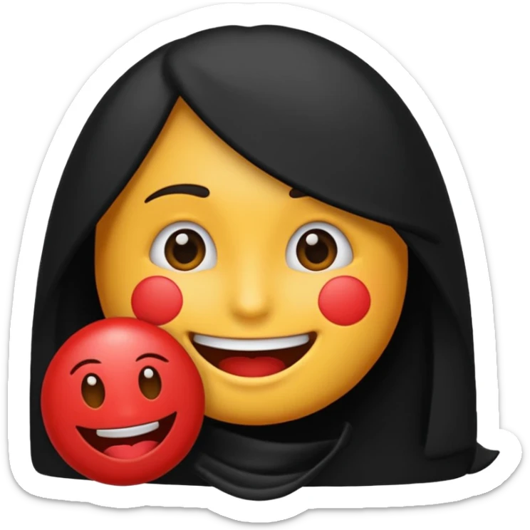 Quiero un emoji con una gorrita negra con las letras CH en color rojo sticker
