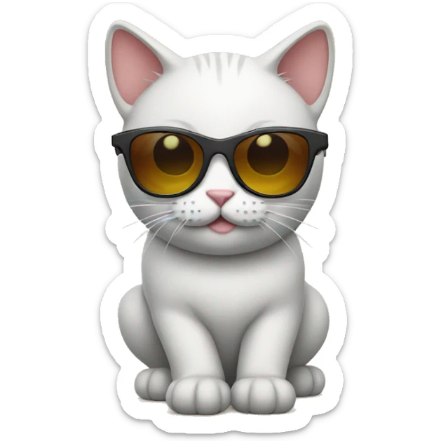 Cat with sunglasses sticker