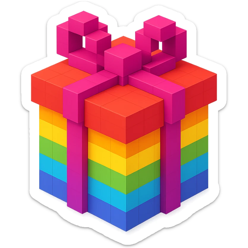 Rainbow gift sticker