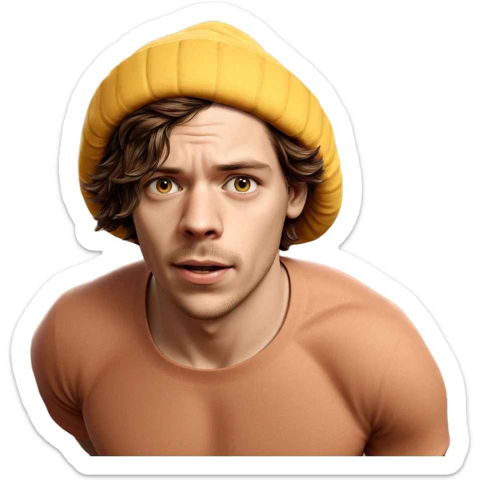 realistic portrait of a boy sticker