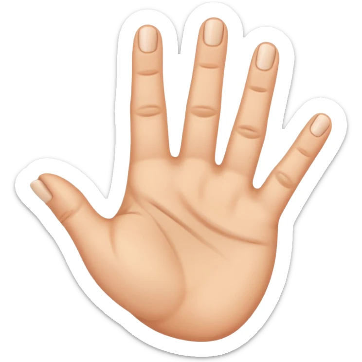 A hand with the thumb and the index finger and the middle finger up and the rest down  sticker