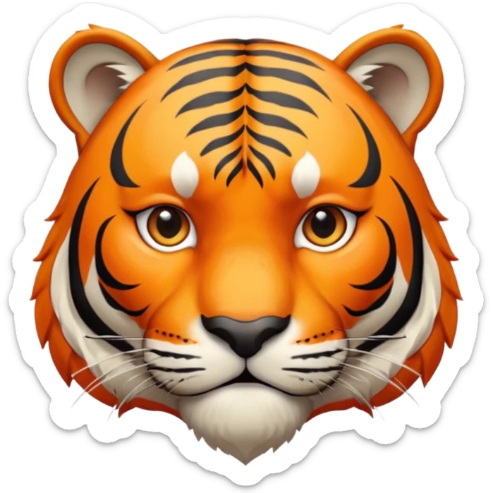Tigre adulto feroz con la cara mas real no de caricatiraen la cima  sticker