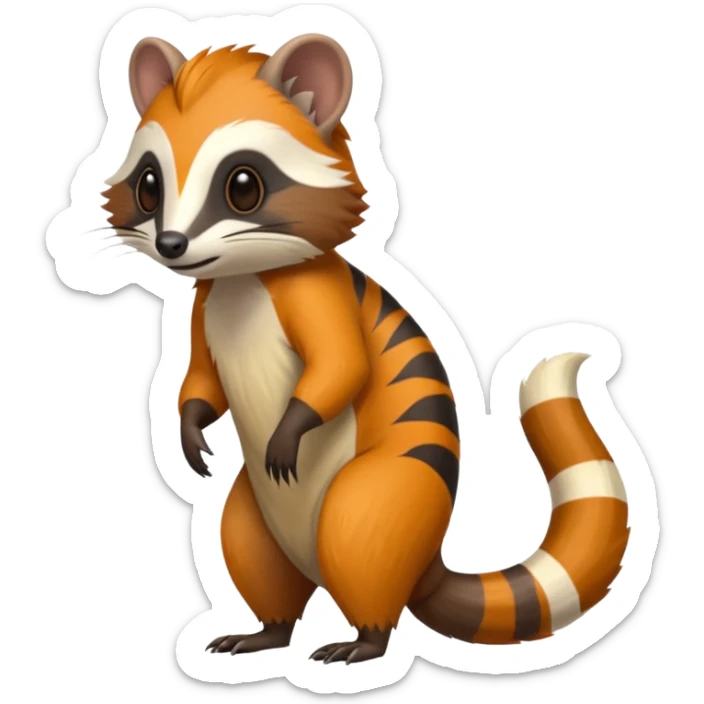 Cacomistl-Tamarin-Anteater-Civet-Numbat-hybrid (full body) sticker