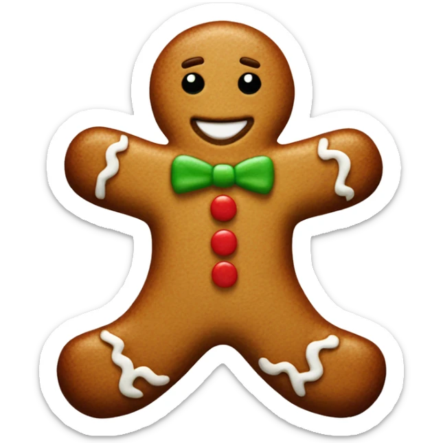 Gingerbread man sticker
