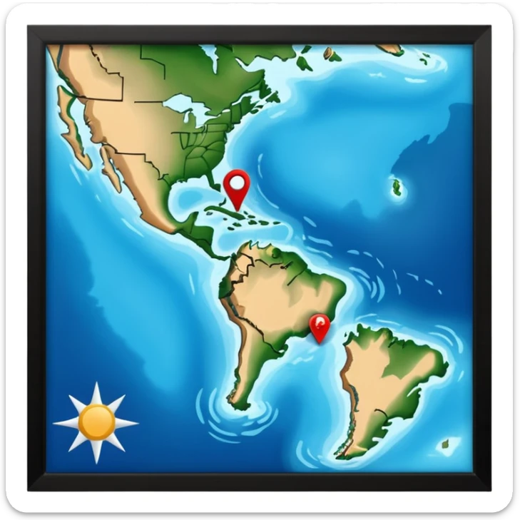 like the last one but more locaters on a wider range of map - west coast of south island nz sticker