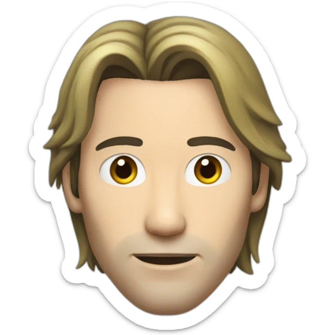 Young Keanu Reeves with blonde hair and no facial hair sticker