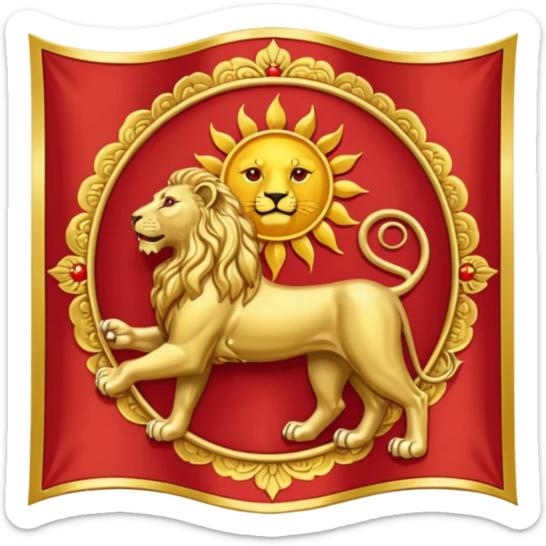 Lion and sun flag of imperial IranFlag of the Achaemenid Empire  sticker