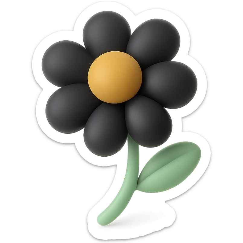 daisy flower in balloon style with pastel colors sticker