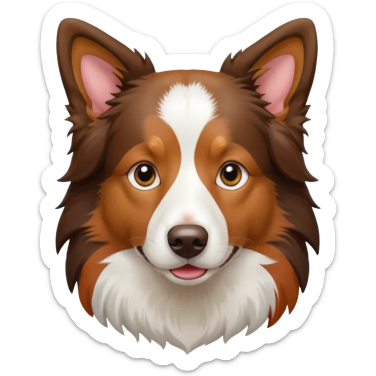 Colorful Border collie Dog, Border collie Portrait, Dog Sticker Clip art sticker