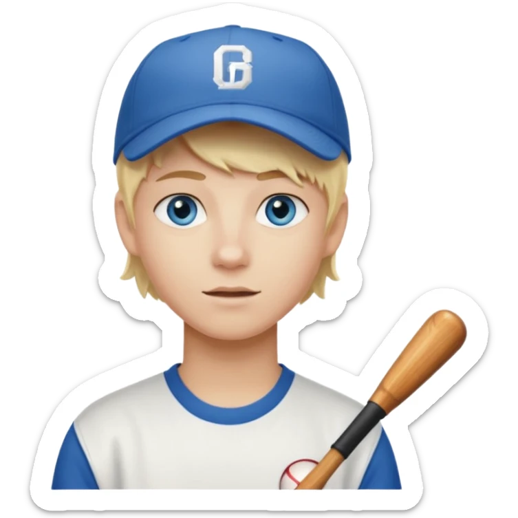 Blue eyed blond hair 18 year old grilling with friends in parking lot sticker