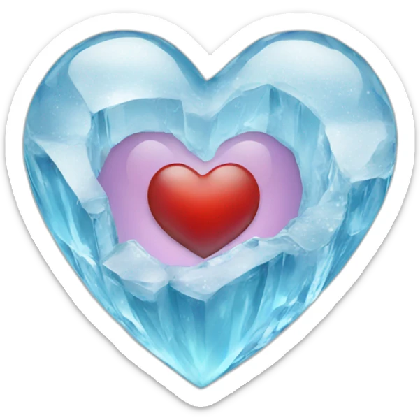 Heart + ice sticker