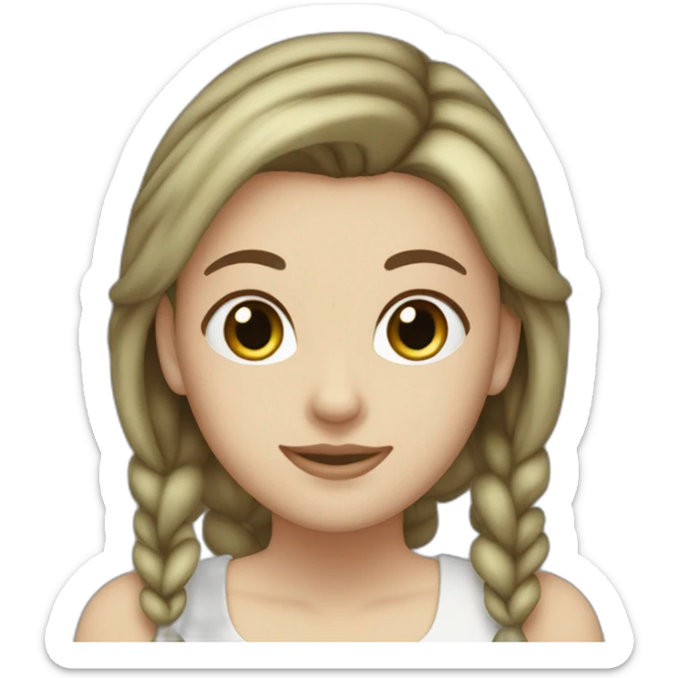 lesbian couple (1st white girl  green eyes and brown hairs with a fish face. 2nd white girl  with blue hair,ponytail sticker