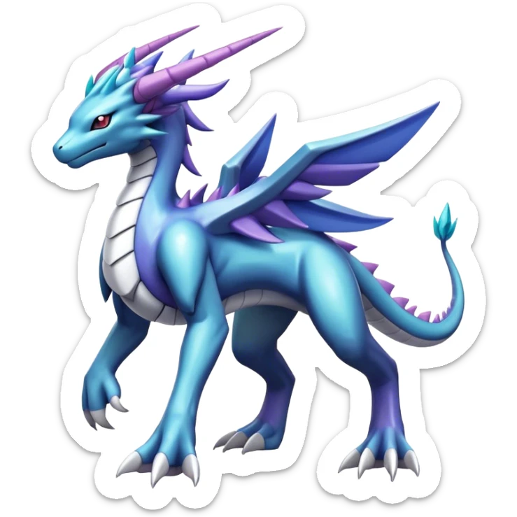  Cool Cute Edgy Shiny Godly Ethereal Digimon-Suicune-Dialga-Reptile full body sticker