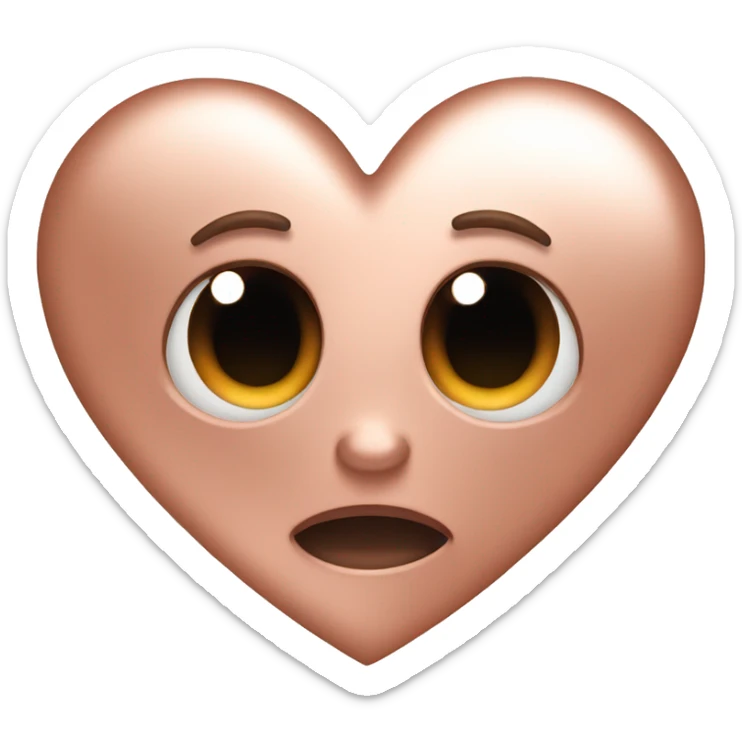 Rose gold heart sticker