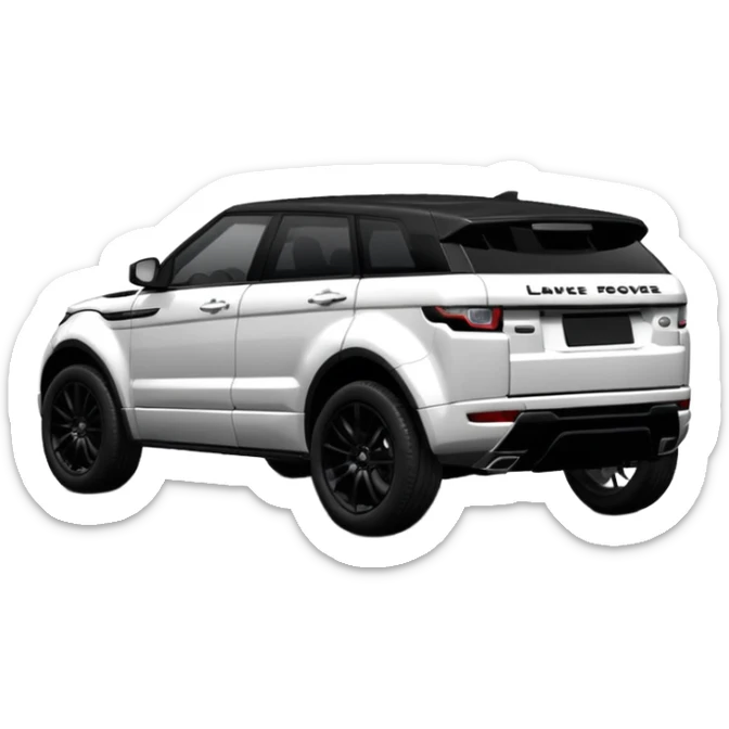 2024 black LandRover evoque with black rims, black trim and black interior  sticker