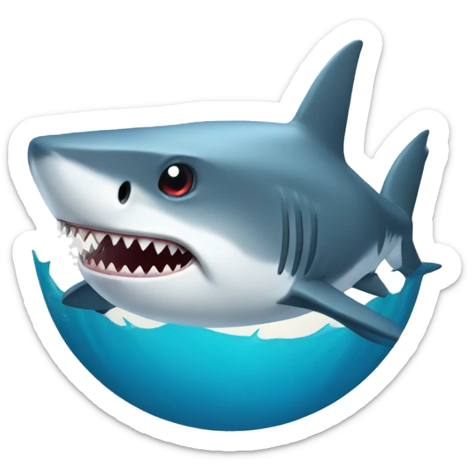 Shark with more sharks sticker