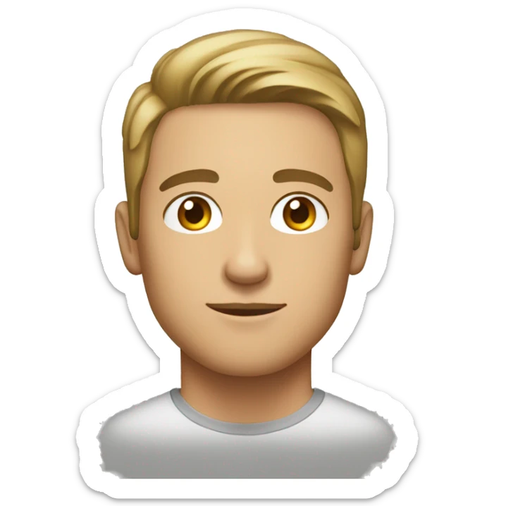 profile picture of a young man, fit, old money clothes, brown eyes, brown/blonde hair sticker