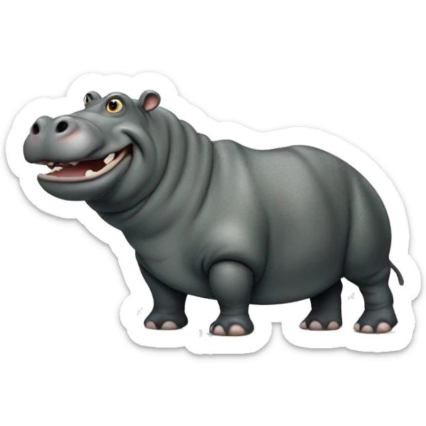 A body of a hippo but with head of a snake sticker