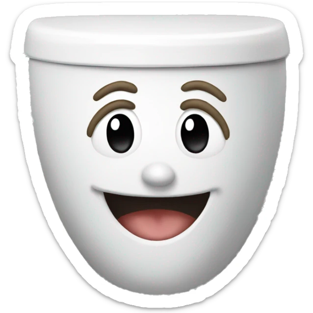 Smiling toilet sticker