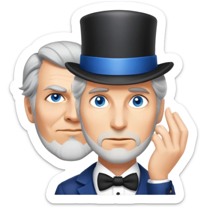 Detective with a tophat sticker