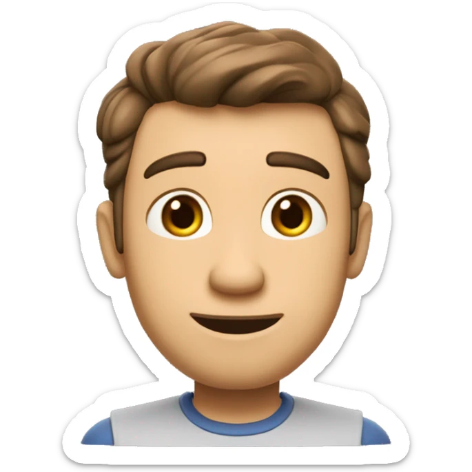 Hombre moreno, alto, delgado, sin cabello, de profesion ingeniero automotriz, de pixar 3D sticker