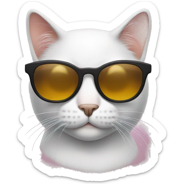 Cat with sunglasses sticker