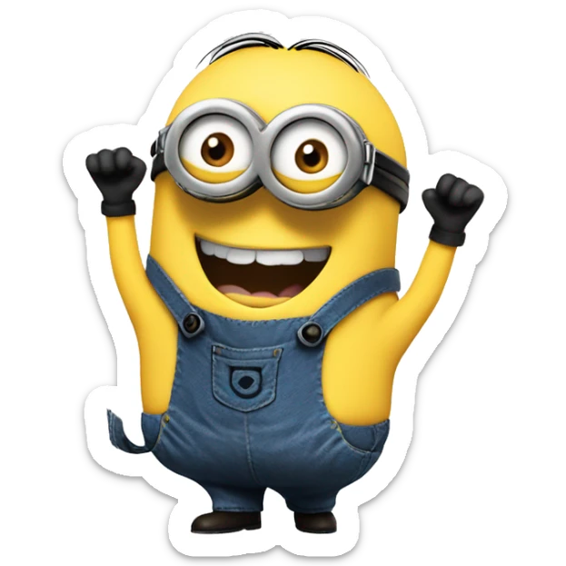minion feliz sticker