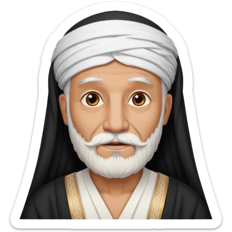 old emirates guys wearin gUAE cloths with white beared .. he works in the sea sticker