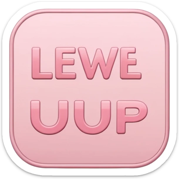 A sticker saying level up .. more a simple soft girl vibe  just the sticker but make it classy and cute  sticker