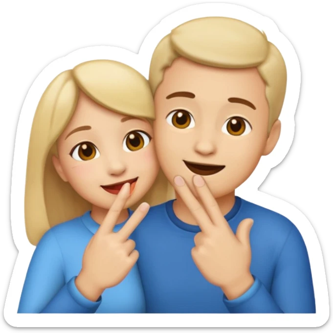 Classic emoji holding two fingers together he just kissed into the air in solitude sticker