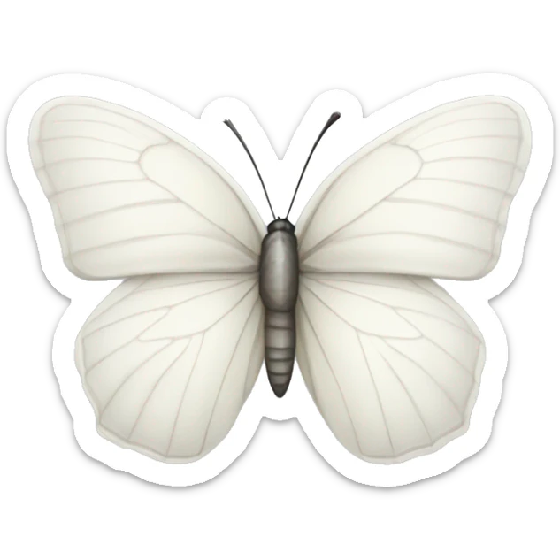 White butterfly sticker