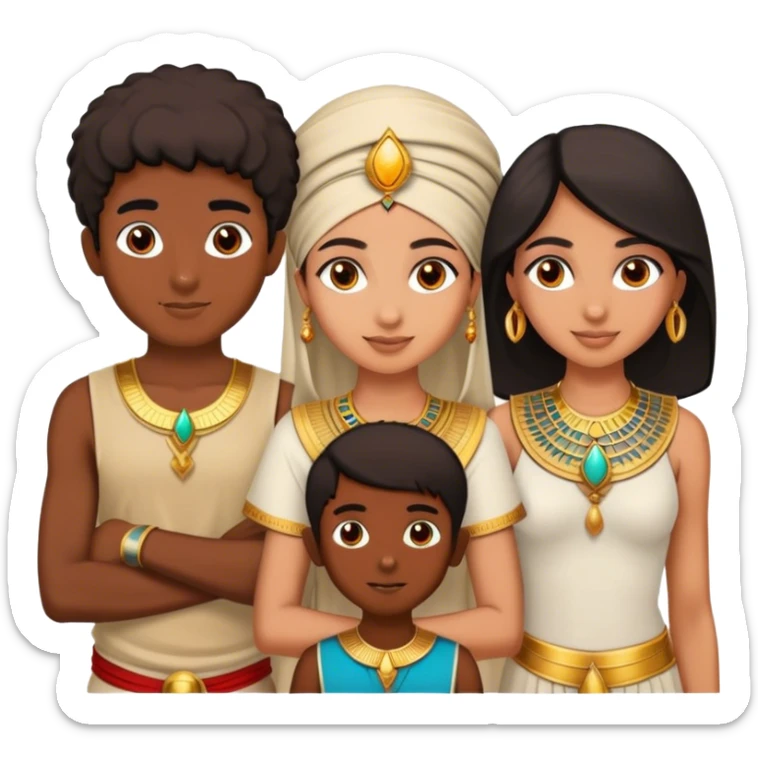5 bestfriends, 1 indian girl, 1 Egyptian boy, persian girl 1 moroccan boy 1 black boy sticker
