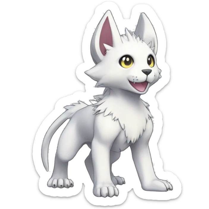 cute kawaii cool edgy Digimon-Fakemon-animal full body sticker