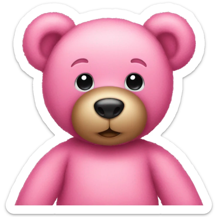pink teddy bear sticker