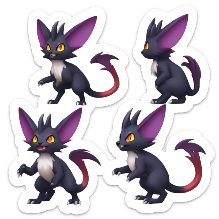 Noivern-Zorua-Nargacuga-Torracat-Fakemon-hybrid full body sticker