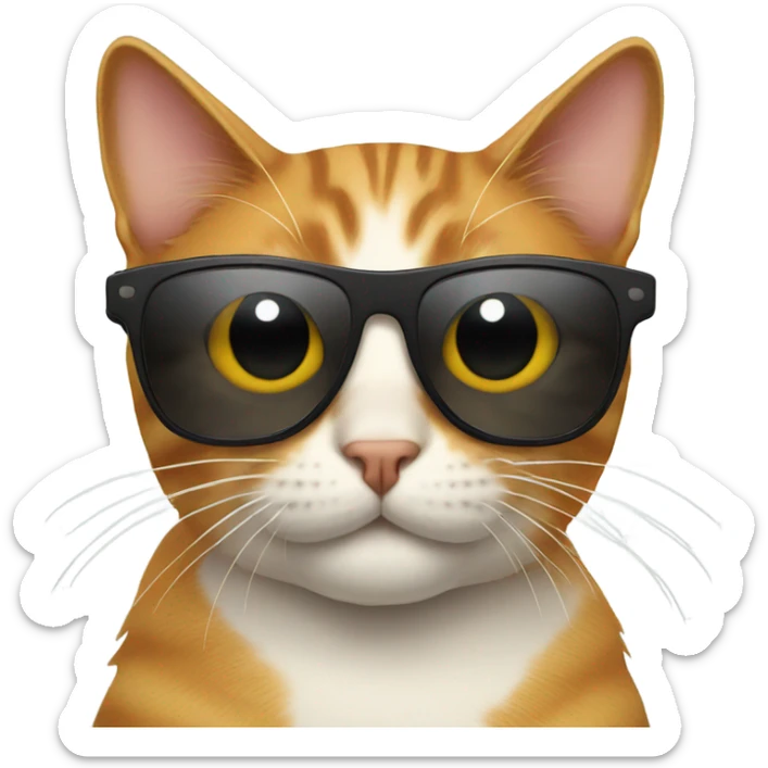 Cat with sunglasses sticker