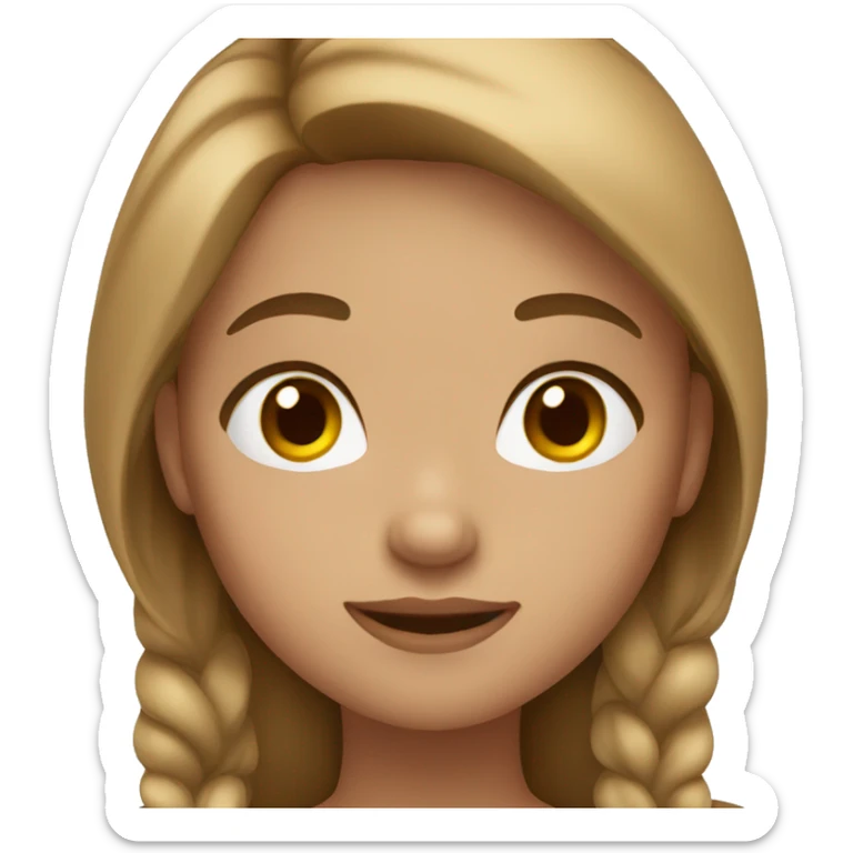 Girl with light brown hair sticker