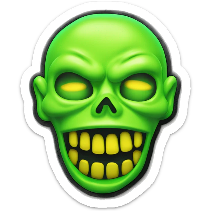 Limp Bizkit rock band logo neon green yellow slime  sticker