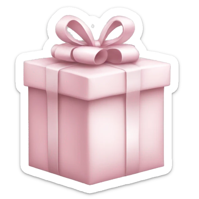 Light pink Christmas gifts under a white Christmas tree  sticker