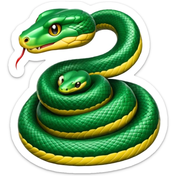 I need a slytherin inspired emoji (like emerald green and snakes) and something with a horse sticker