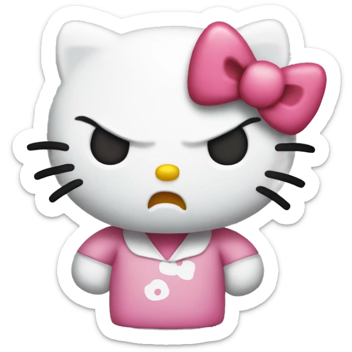 Angry Hello kitty sticker